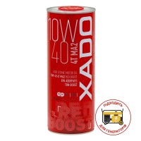 Олива XADO Atomic OIL 10W-40 4T MA2 RED BOOST  упаковка 1 л