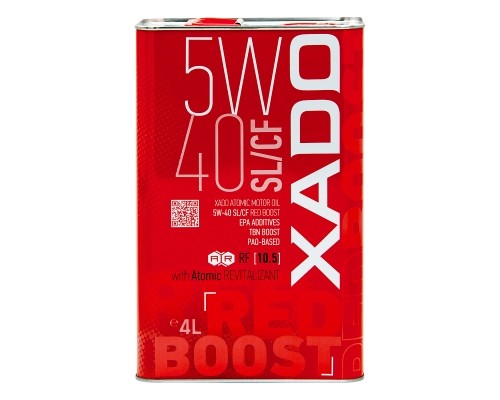Моторна олива XADO Atomic Oil 5W-40 SL/CF RED BOOST синтетична  жерстяна банка 4 л