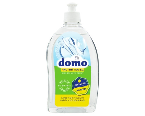 Засіб для миття посуду DOMO "Лимон"  Упаковка: флакон, пуш-пул 500 мл
