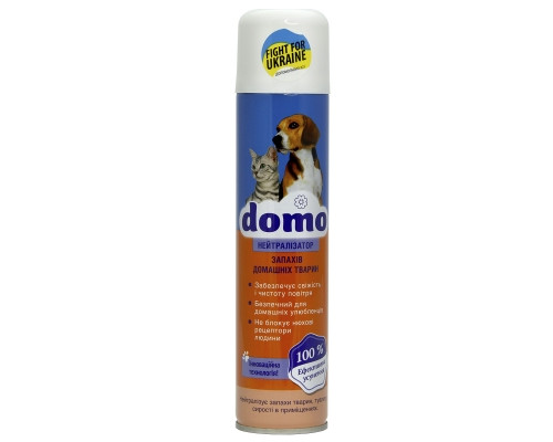 Нейтралізатор запахів домашніх тварин DOMO Упаковка: аерозольний балон 300 мл Нейтралізатор запахів домашніх тварин DOMO Упаковка: аерозольний балон 300 мл