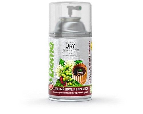 Ароматизатор повітря DOMO Dry Aroma «Зелена кава та тирамісу» для диспенсерів  Упаковка: балон 250 мл