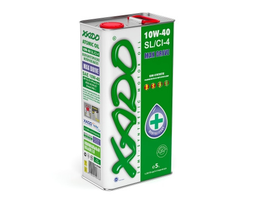 Напівсинтетична олива XADO Atomic Oil 10W-40 SL / CI-4  жерстяна банка  5 л
