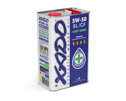 Синтетична олива 5W-50 SL/CF XADO Atomic Oil  жерстяна банка 4 л