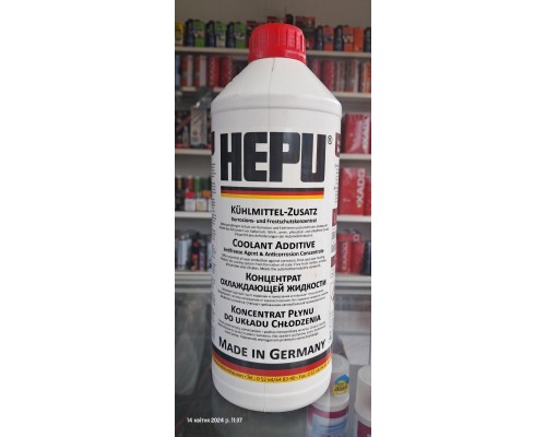Антифриз концентрат HEPU G12+ червоний 1,5 л