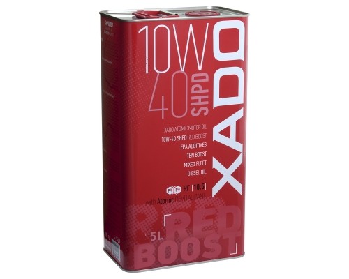 Напівсинтетична олива XADO Atomic Oil 10W-40 SHPD (SL/CI-4) RED BOOST упаковка 5 л Напівсинтетична олива XADO Atomic Oil 10W-40 SHPD (SL/CI-4) RED BOOST упаковка 5 л