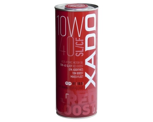 Напівсинтетична олива XADO Atomic Oil 10W-40 SL/CF RED BOOST упаковка 1 л Напівсинтетична олива XADO Atomic Oil 10W-40 SL/CF RED BOOST упаковка 1 л