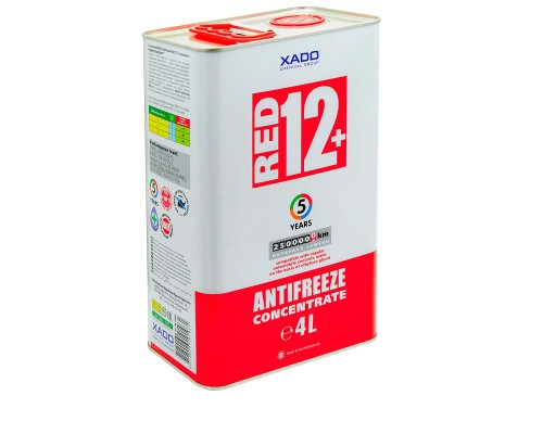 Концентрат антифризу для двигуна Antifreeze Red 12+  Упаковка: жестяна банка 4 л